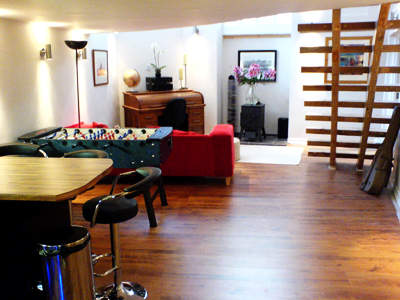 View of the living room from kitchen