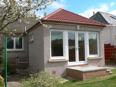 Back of the property after construction