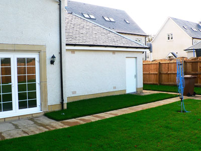 Back view of the existing property